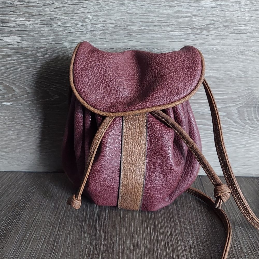 Vintage Joe Boxer Expandable Crossbody y2k Burgundy